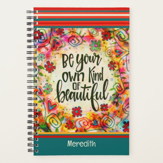 かわいらしフローラおもしろいのインスパイア美しい引用文 プランナー手帳 (正面)