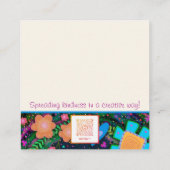 かわいらしフローラお得前この親切カード スクエア名刺 (裏面)