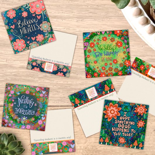 かわいらしフローラお得前この親切カード スクエア名刺