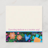 かわいらしフローラお得前この親切カード スクエア名刺 (裏面)