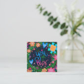 かわいらしフローラお得前この親切カード スクエア名刺 (スタンド正面)