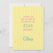 かわいらしフローラお誕生日ケーキ サンキューカード (裏面)