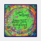 かわいらしフローラに感謝感動的する マグネット (正面)