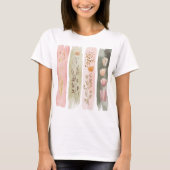 かわいらしフローラのブラシストローク Tシャツ (正面)