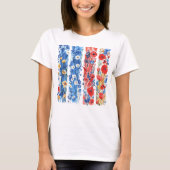 かわいらしフローラのブラシストローク Tシャツ (正面)