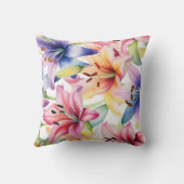 かわいらしフローラの装飾的な目を引く クッション (裏面)