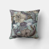 かわいらしフローラの装飾的な目を引く クッション (裏面)