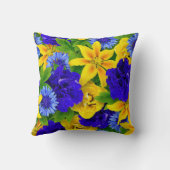 かわいらしフローラの装飾的な目を引く クッション (裏面)