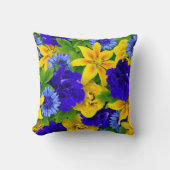 かわいらしフローラの装飾的な目を引く クッション (正面)