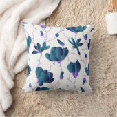 かわいらしフローラの装飾的な目を引く クッション (ブランケット)