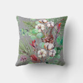 かわいらしフローラの装飾的な目を引く クッション (裏面)