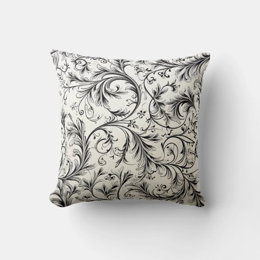 かわいらしフローラの装飾的な目を引く クッション (正面)