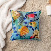 かわいらしフローラの装飾的な目を引く クッション (ブランケット)