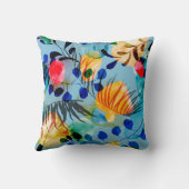 かわいらしフローラの装飾的な目を引く クッション (裏面)