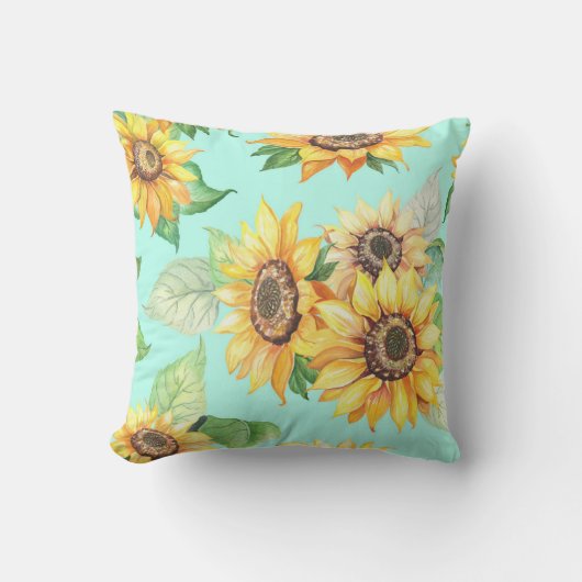 かわいらしフローラの装飾的な目を引く クッション (正面)