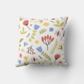 かわいらしフローラの装飾的な目を引く クッション (裏面)