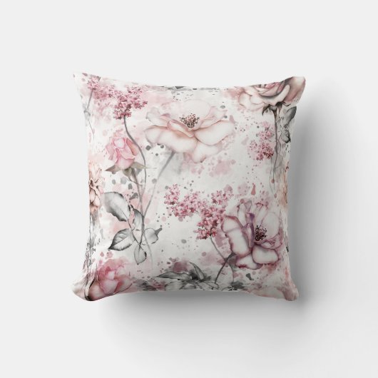 かわいらしフローラの装飾的な目を引く クッション (正面)