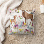 かわいらしフローラの装飾的な目を引く クッション (ブランケット)