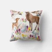 かわいらしフローラの装飾的な目を引く クッション (裏面)