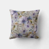 かわいらしフローラの装飾的な目を引く クッション (裏面)