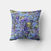 かわいらしフローラの装飾的な目を引く クッション (裏面)