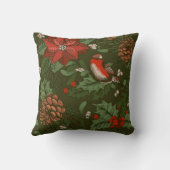 かわいらしフローラの装飾的な目を引く クッション (裏面)