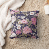 かわいらしフローラの装飾的な目を引く クッション (ブランケット)