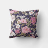 かわいらしフローラの装飾的な目を引く クッション (裏面)
