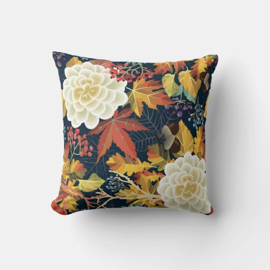 かわいらしフローラの装飾的な目を引く クッション (正面)