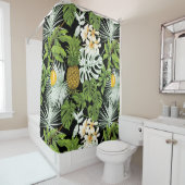 かわいらしフローラの装飾的な目を引く シャワーカーテン (インサイチュ)