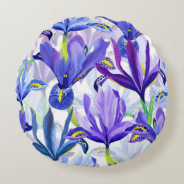 かわいらしフローラの装飾的な目を引く ラウンドクッション