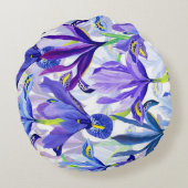 かわいらしフローラの装飾的な目を引く ラウンドクッション (裏面)