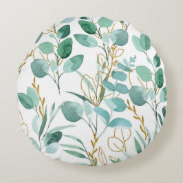 かわいらしフローラの装飾的な目を引く ラウンドクッション