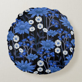 かわいらしフローラの装飾的な目を引く ラウンドクッション