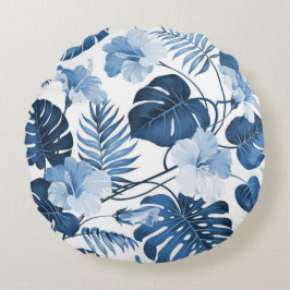 かわいらしフローラの装飾的な目を引く ラウンドクッション