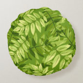 かわいらしフローラの装飾的な目を引く ラウンドクッション (裏面)