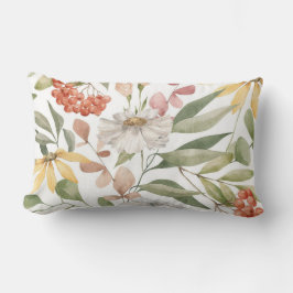 かわいらしフローラの装飾的な目を引く ランバークッション