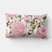 かわいらしフローラの装飾的な目を引く ランバークッション (裏面)