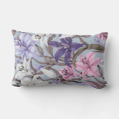 かわいらしフローラの装飾的な目を引く ランバークッション (裏面)