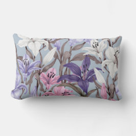 かわいらしフローラの装飾的な目を引く ランバークッション