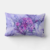 かわいらしフローラの装飾的な目を引く ランバークッション (裏面)