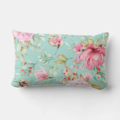 かわいらしフローラの装飾的な目を引く ランバークッション (裏面)
