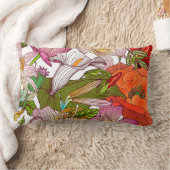 かわいらしフローラの装飾的な目を引く ランバークッション (ブランケット)