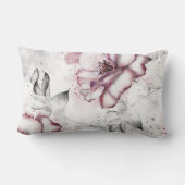 かわいらしフローラの装飾的な目を引く ランバークッション (裏面)