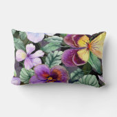 かわいらしフローラの装飾的な目を引く ランバークッション (裏面)