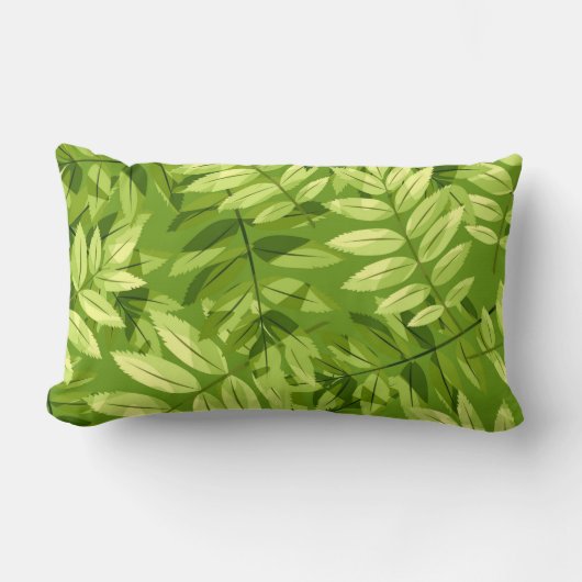 かわいらしフローラの装飾的な目を引く ランバークッション (正面)