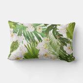 かわいらしフローラの装飾的な目を引く ランバークッション (裏面)