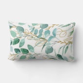 かわいらしフローラの装飾的な目を引く ランバークッション (裏面)