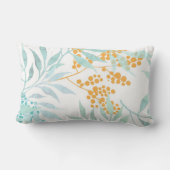 かわいらしフローラの装飾的な目を引く ランバークッション (裏面)