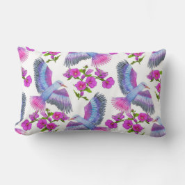 かわいらしフローラの装飾的な目を引く ランバークッション